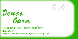 denes opra business card